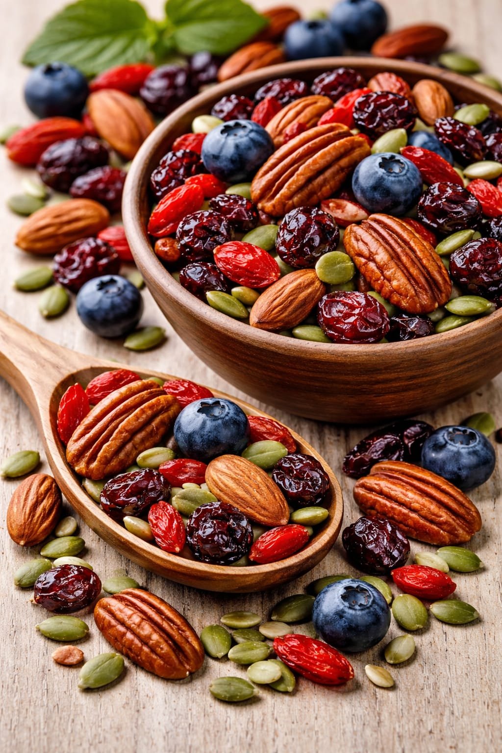 Mix Antiage (noci pecan, mandorle, mirtilli rossi, mirtilli neri, semi di girasole) 100 gr