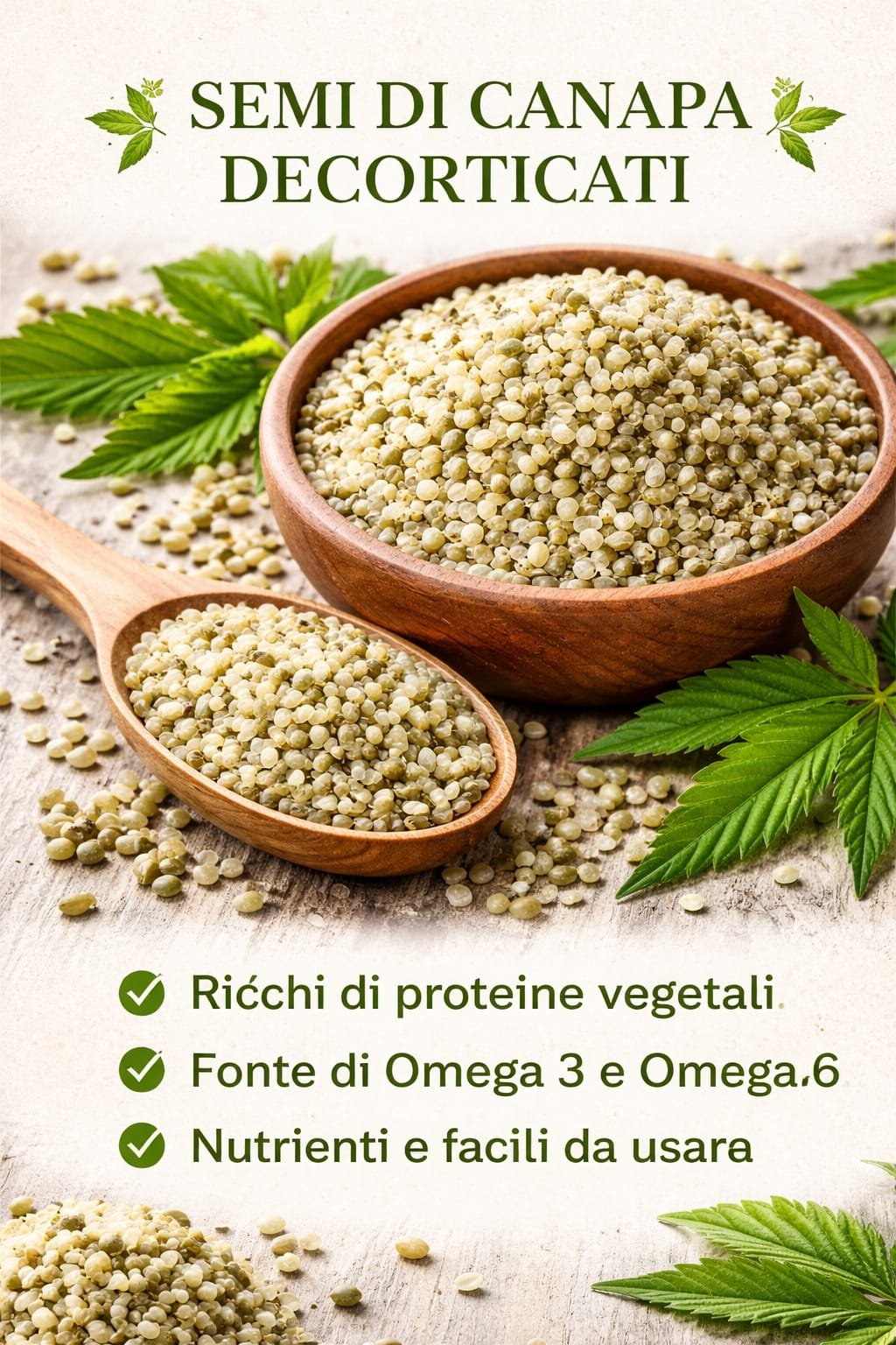 Semi di Canapa Decorticati Premium 🌿 100gm