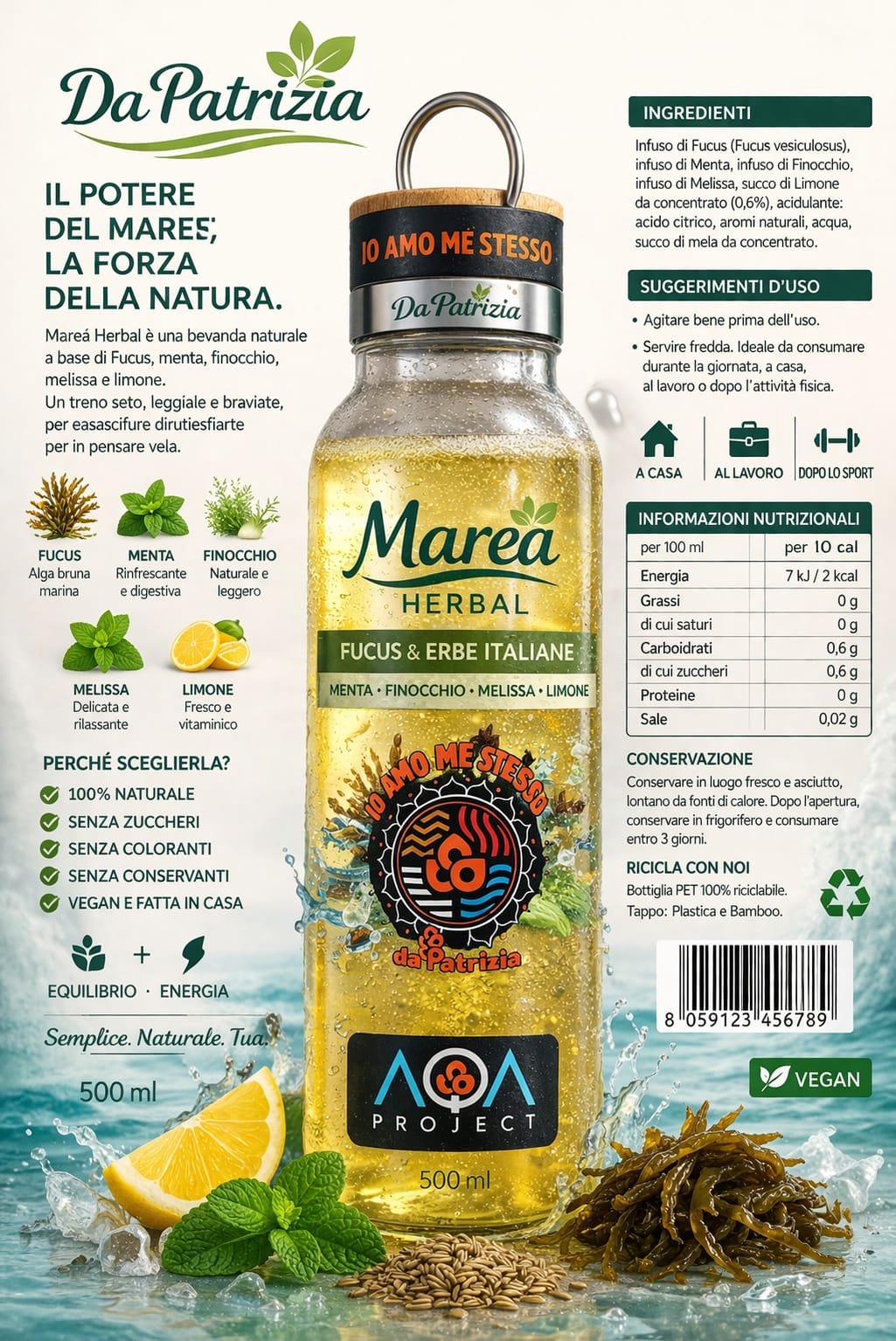 🌊 Marea Herbal – Mix di Erbe per Infuso Freddo 100gm