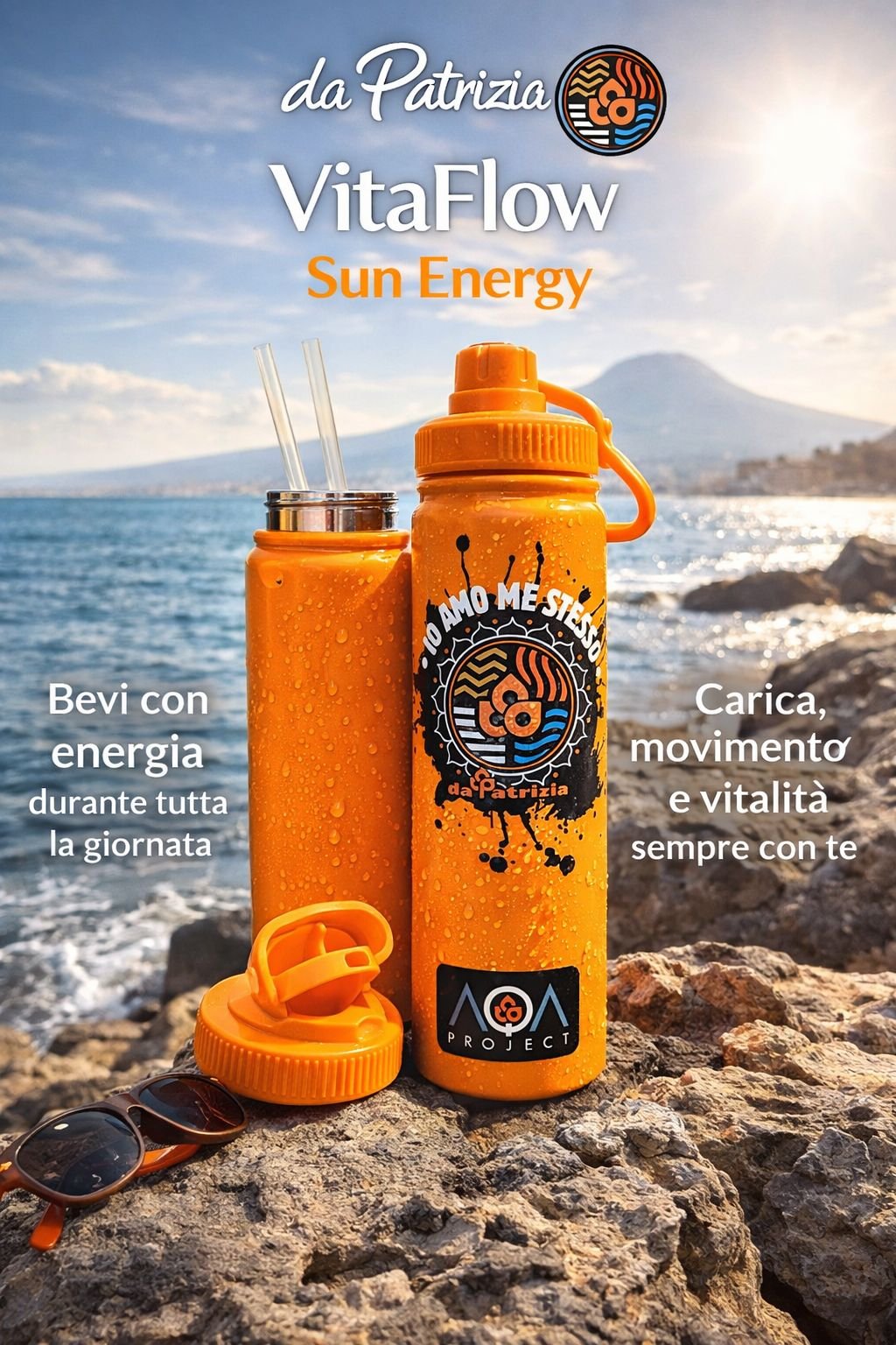 VitaFlow (Sun Energy) – Borraccia termica 650ml con beccuccio sport