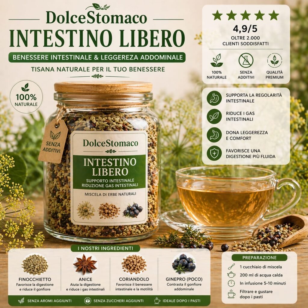🌪️ 3️⃣ DolceStomaco – Intestino Libero (Gas Intestinale)100gm