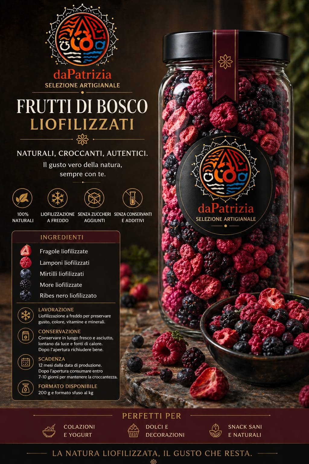 Frutti di Bosco Liofilizzati Premium “da Patrizia” 50gm