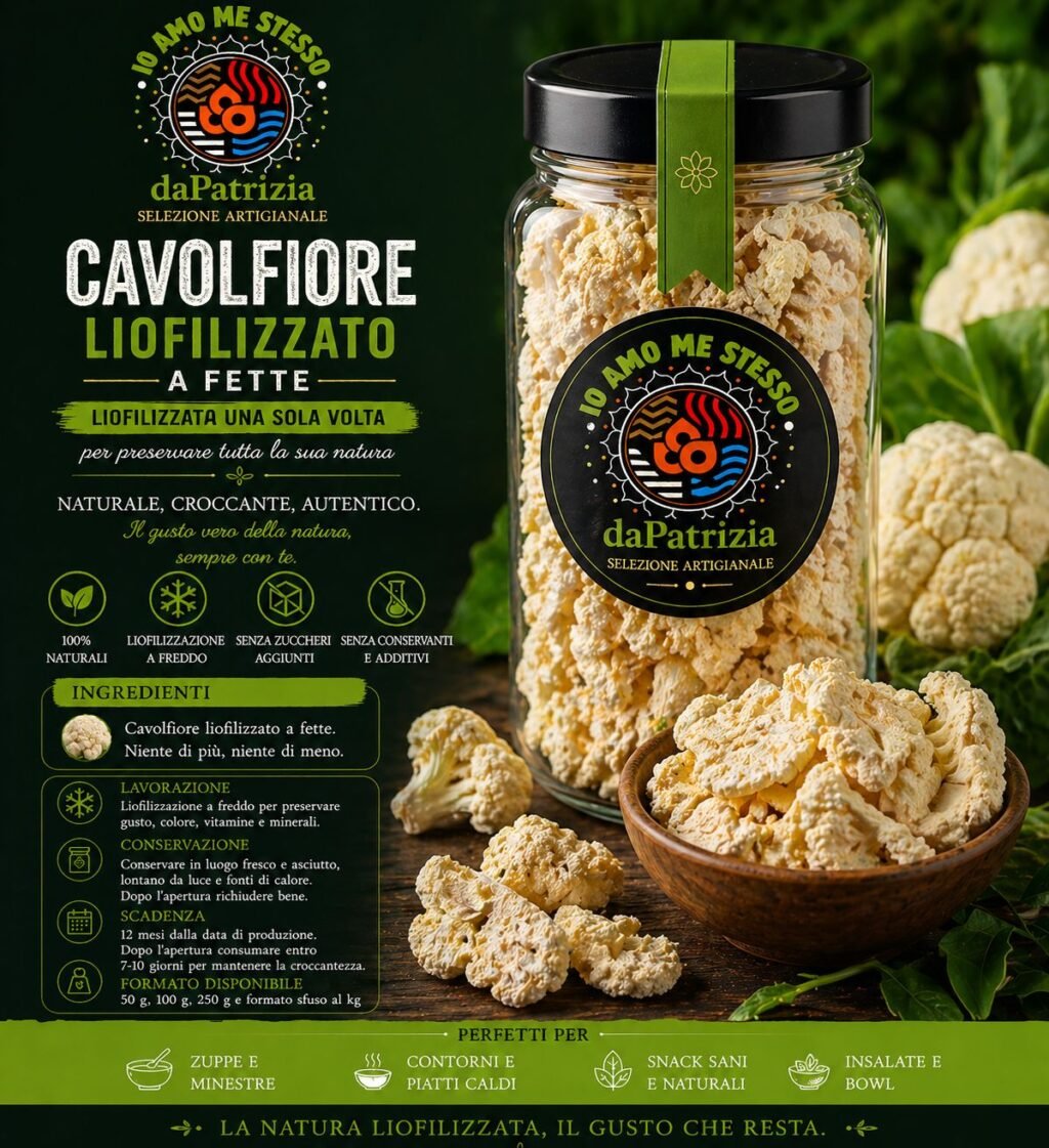 Cavolfiore Liofilizzato a Fette Premium – da Patrizia 50gm