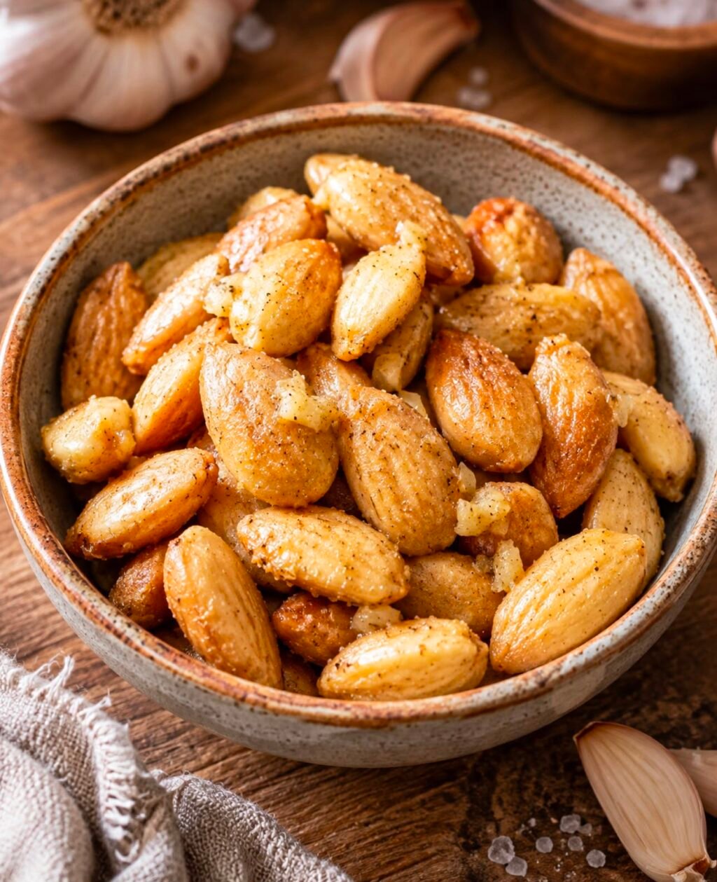 Mandorle Pelate Tostate all’Aglio 🧄 100g