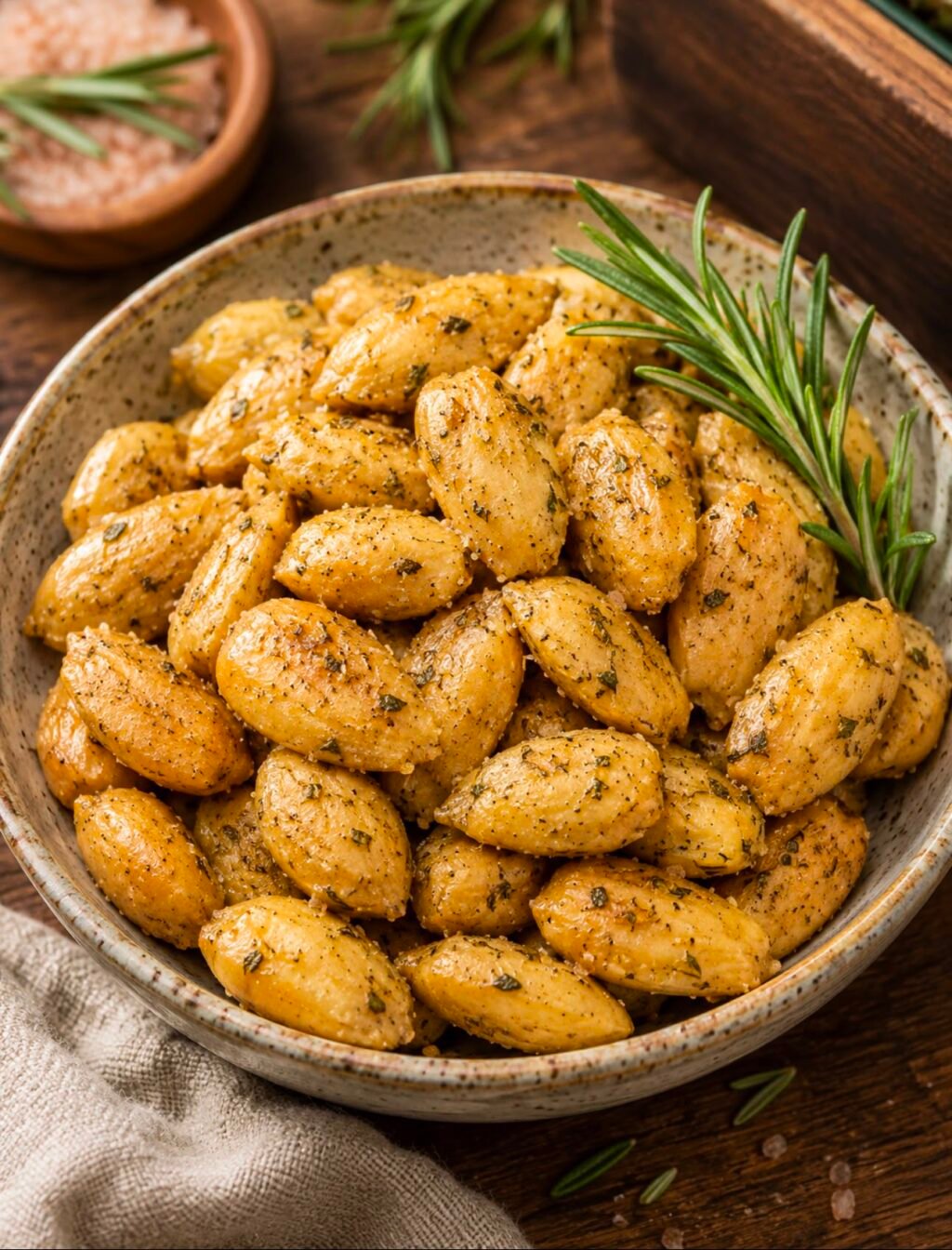 Mandorle Pelate Tostate al Rosmarino 🌿 100g